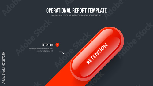 Market Introduction Frame Template Vector Illustration. Enterprise Strategy 1 Option Diagram Presentation Design. Business Campaign One Element Infographic Slide Layout.