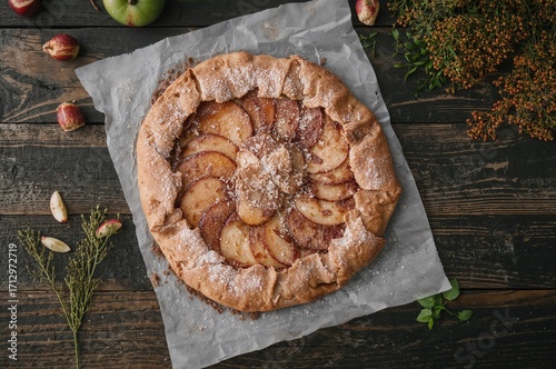 Seasonal pie featuring pump...