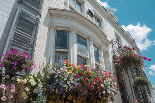 Floral accents embellish th...
