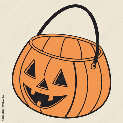 Simple flat illustration of an orange fruit