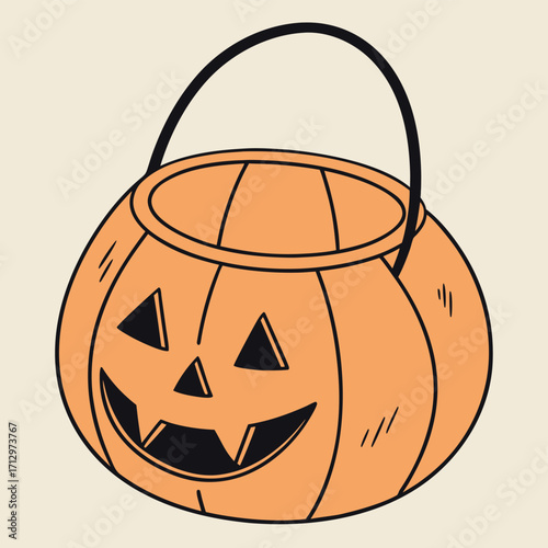 Simple flat illustration of an orange fruit