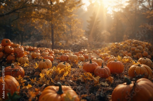 Autumn setting featuring go...