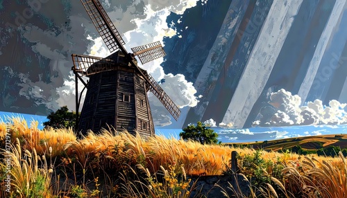 windmill on the hill