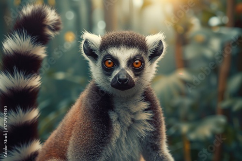 The ring-tailed lemur (Lemu...