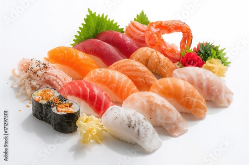 Assorted nigiri sushi platt...