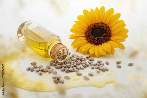 Yellow flower, seeds, and c...