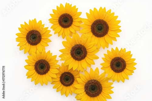 Collection of sunflower hea...