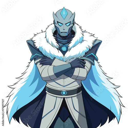 Powerful Ice King Character Design Digital Art Illustration powerful ice