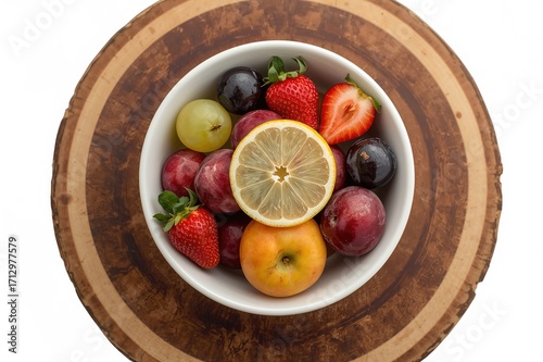 A bowl filled with mixed fr...