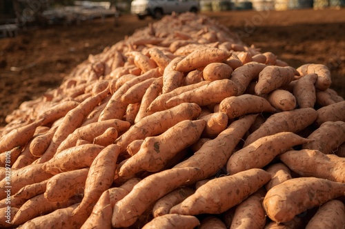 Heap of sweet potatoes read...