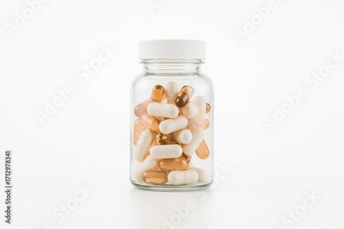 Glass bottle filled with ca...