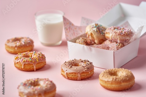 Delicious pastries on a ros...