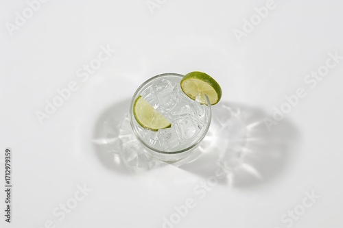 Overhead shot of a drink in...