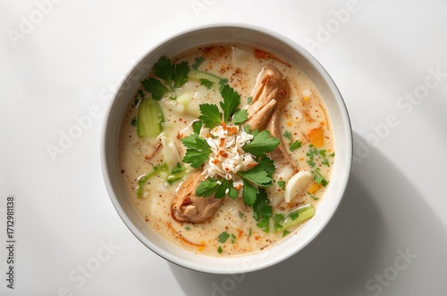 Spicy coconut milk soup wit...