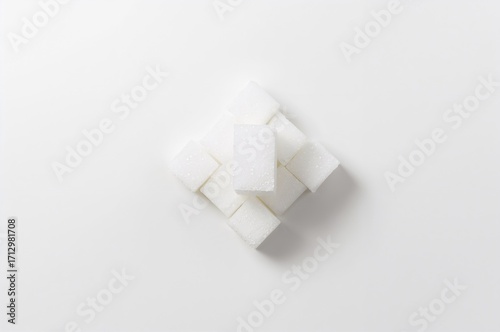 White background with sugar...