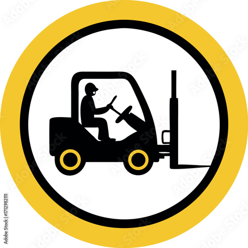 Forklift transport icon vector illustration