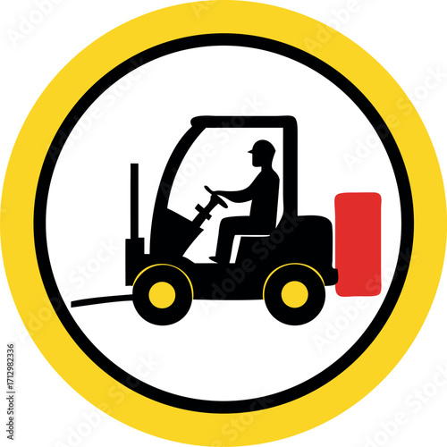 Forklift transport icon vector illustration