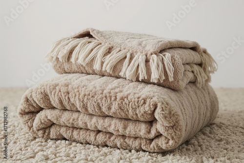 Place the folded carpet at ...