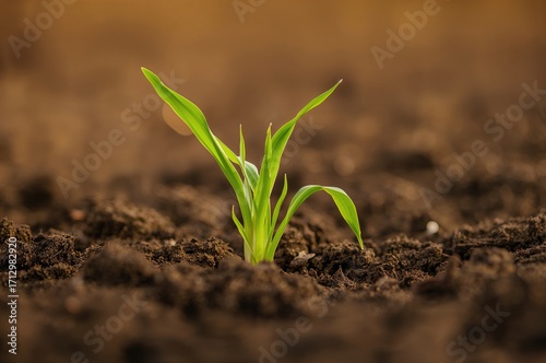 Young corn plants sprouting...