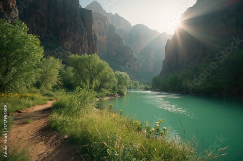 Trail and camping site in a...