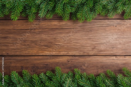 Festive Frame of Lush Everg...