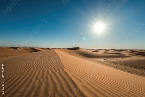 Desert sand hills with summ...