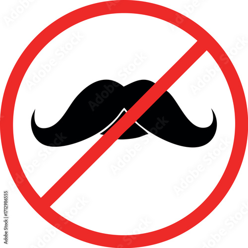 No hipsters allowed, no mustaches allowed vector