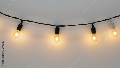 Entwined light bulbs agains...