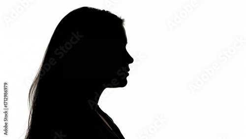 Profile silhouette of a you...