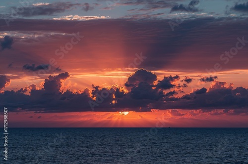 Dawn breaks above the cloud...