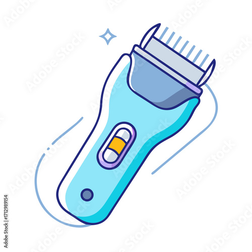 Cartoon illustration of an electric hair trimmer for personal grooming