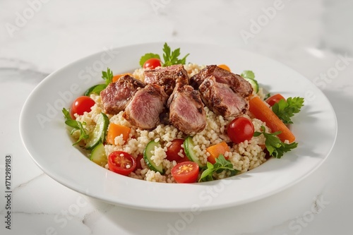 Delicious couscous salad fe...