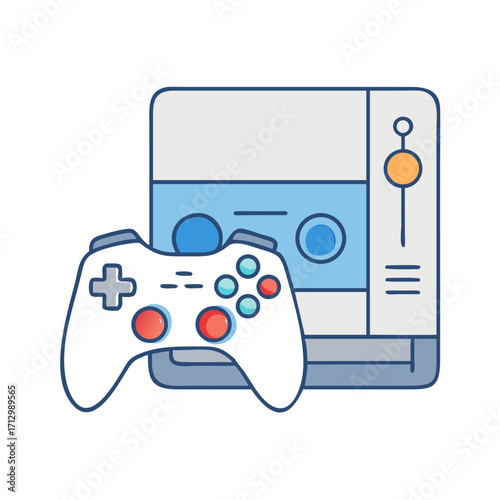 Retro Gaming Nostalgia Classic Console and Controller for Vintage Entertainment