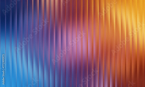 Abstract vertical lines with gradient of blue, purple, orange, and yellow