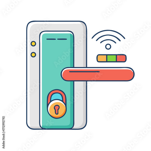 Smart Lock Technology for Home Security with Wireless Connectivity and Status Indicator