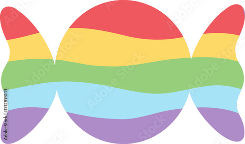 cute colorful pastel rainbow candy shape vector cartoon illustration