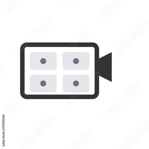 Video Conference Meeting Icon Vector for Remote Work Apps