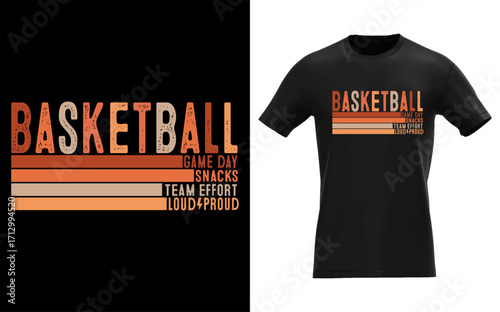 Dynamic basketball game day design celebrating team effort loud cheers and proud fan spirit with bold graphics and energetic typography
