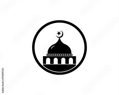 Mosque icon vector Illustration design template
