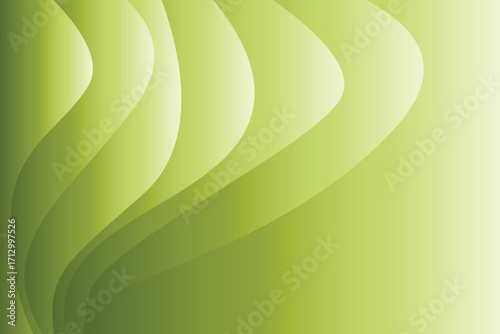Green Abstract Gradient Background with Modern Wave Pattern