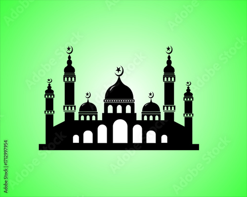 Mosque icon vector Illustration design template
