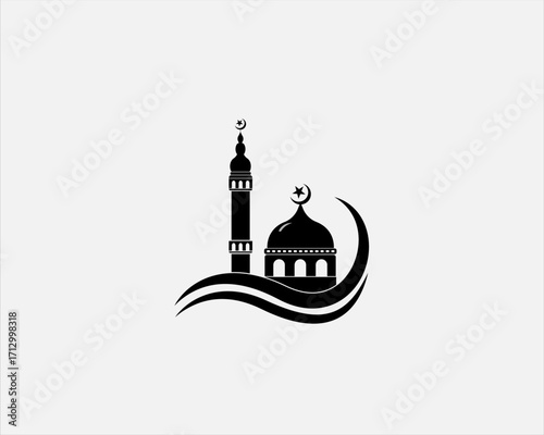 Mosque icon vector Illustration design template
