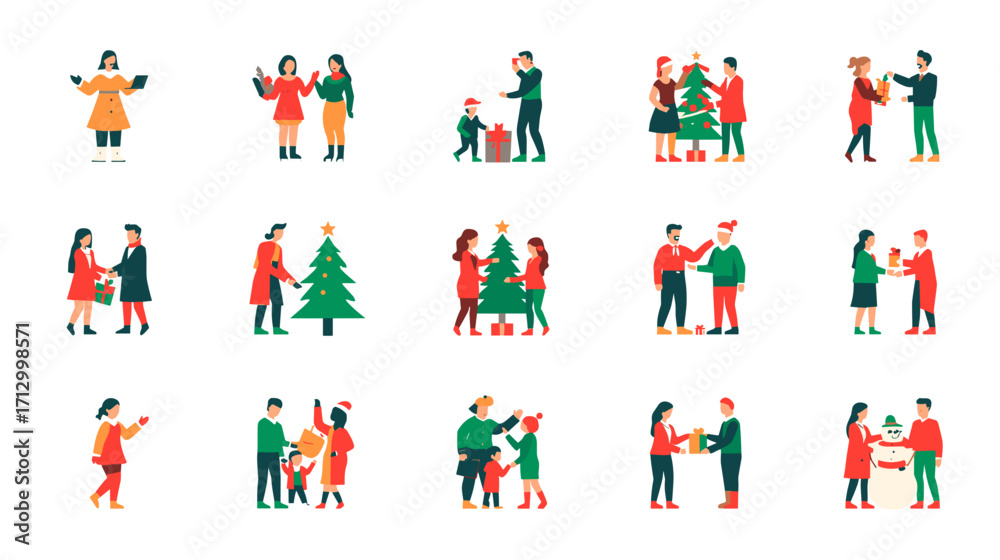 Fototapeta premium Christmas celebration with gifts and christmas tree holiday season christmas family and friends christmas spirit