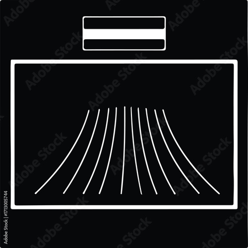 Vector document shredder icon white lines paper destruction silhouette illustrator