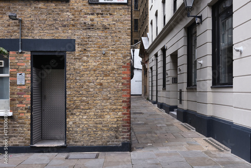 14 Sep 2025 - LondonUK : Brown brick wall by alleyway