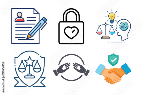 Ethical business practices and corporate social responsibility vector illustration