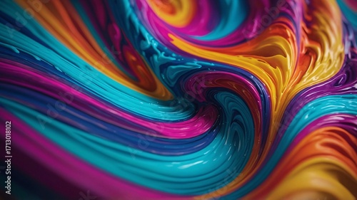 Wallpaper Mural Vivid swirling colors of blue, pink, yellow, and purple create a mesmerizing abstract pattern. Torontodigital.ca