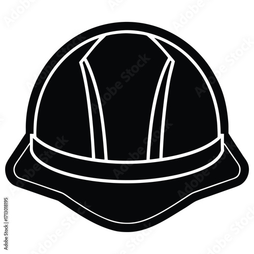 hard hat vector icon on white background