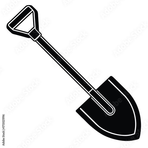 shovel vector icon on white background