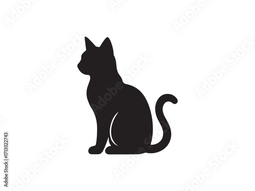 Sitting Cat Silhouette vector